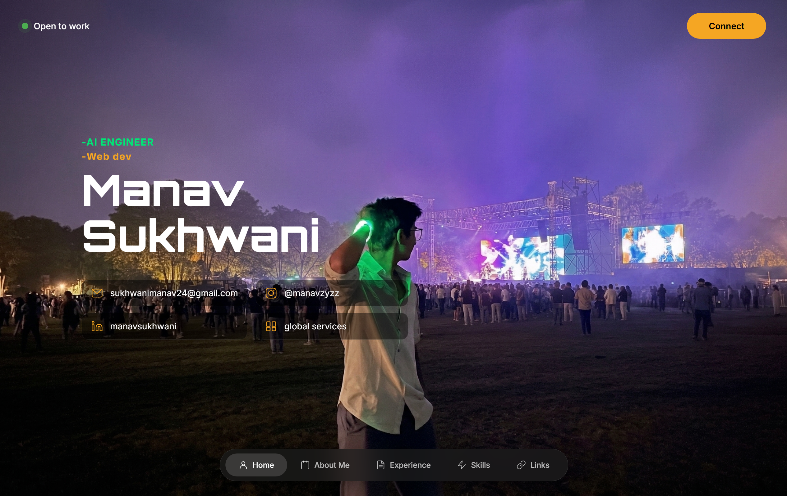 Portfolio website preview